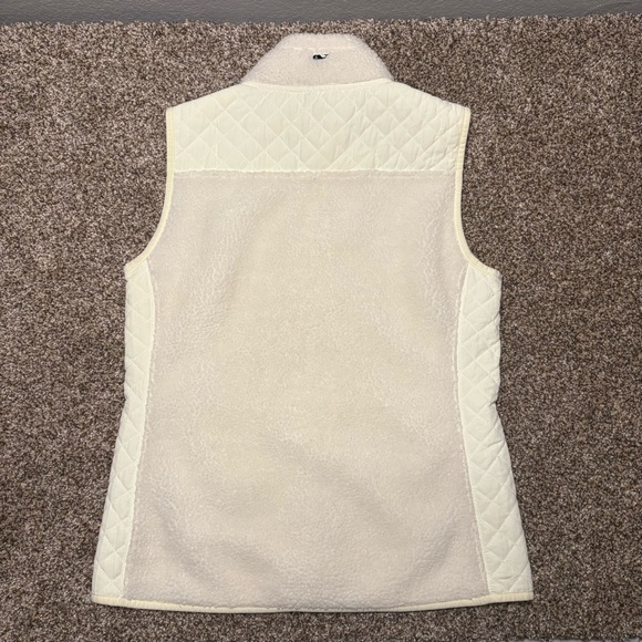 Vineyard Vines Women's Ivory Quilted Vest XS - Picture 13 of 13